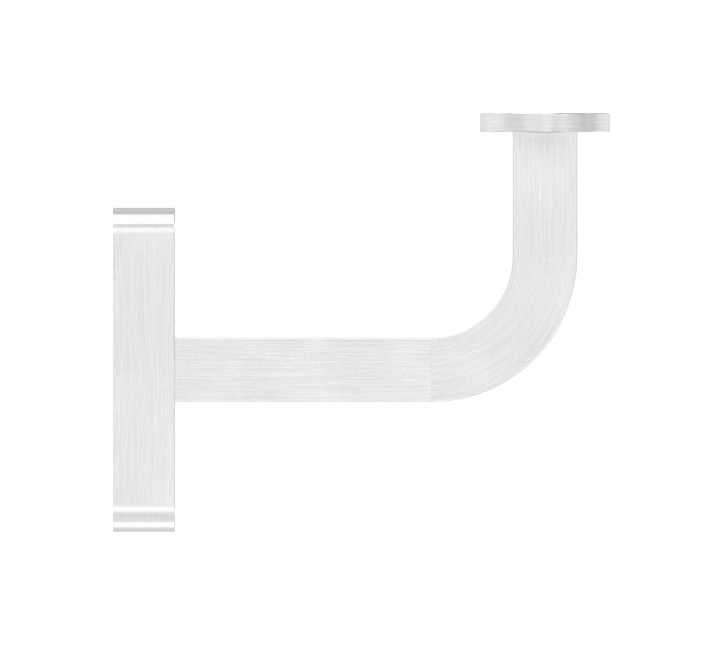Handlaufhalter mit Cliprosette und Anschlussplatte, zum Anschrauben des Handlaufs, V2A