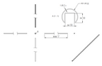Zeichnung Rund-Nutrohr Ø 42,4 x 1,5 mm, Nut 24 x 24 mm, Länge 3 m