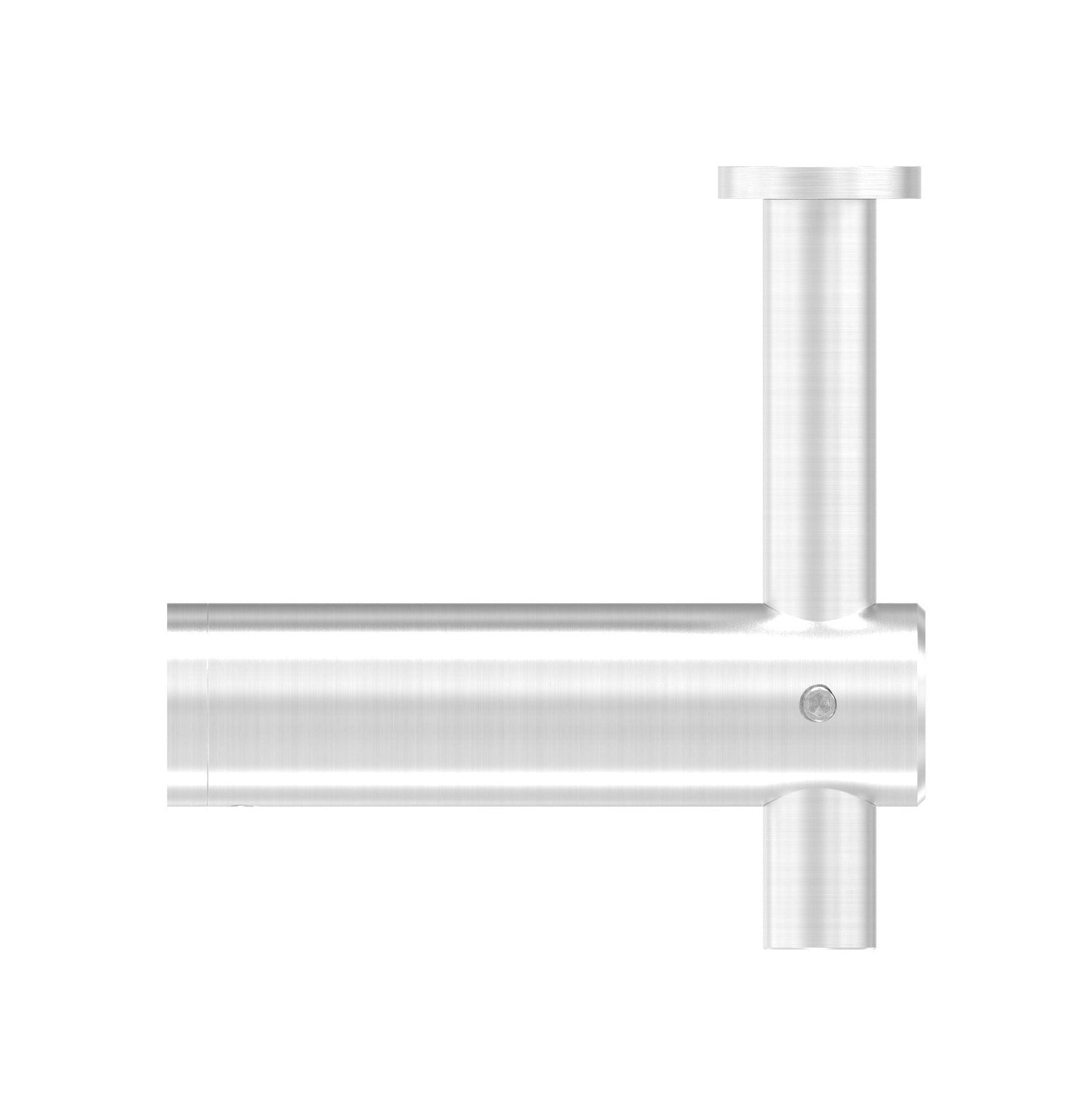 höhenverstellbarer Handlaufhalter mit Halteplatte, zum Anschrauben des Handlaufs, V2A