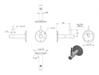 verschraubter Handlaufhalter mit Durchgangsbohrung und Linsenkopfschraube, V2A