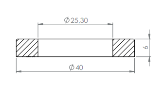 Edelstahl Abdeckring für Wandhalter SW10828