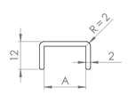 Kantenschutzprofil SLIM, Alu eloxiert E4/EV1, Edelstahlfinish