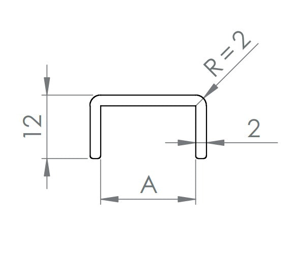 Kantenschutzprofil SLIM, Alu eloxiert E4/EV1, Edelstahlfinish