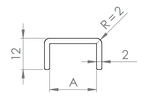 Kantenschutzprofil SLIM, Alu eloxiert E4/EV1, Edelstahlfinish