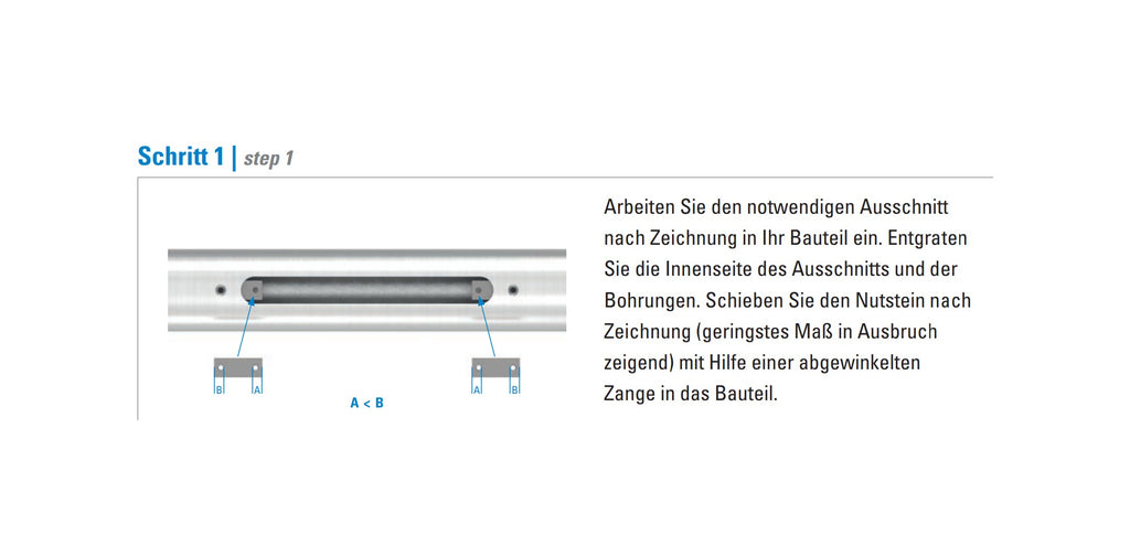 Edelstahl Handlauf mit Aussparungen für LED-Lichtmodule, V2A