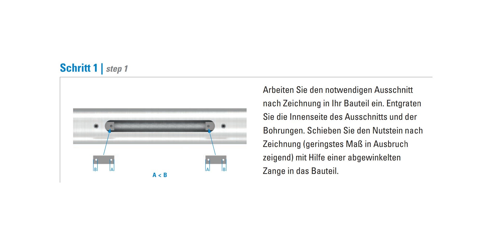 Edelstahl Handlauf mit Aussparungen für LED-Lichtmodule, V2A