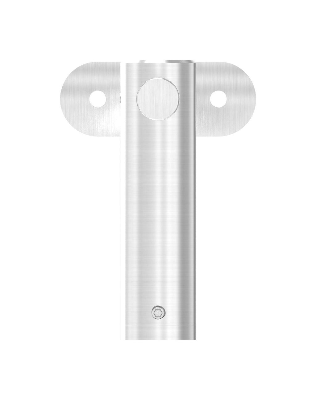 höhenverstellbarer Handlaufhalter mit Halteplatte, zum Anschrauben des Handlaufs, V2A