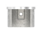 Endkappe flach für Rund-Nutrohr, Edelstahl, V2A / V4A
