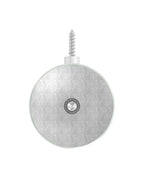 verschraubter Handlaufhalter mit Durchgangsbohrung, Stockschraube und Holzschraube, V2A