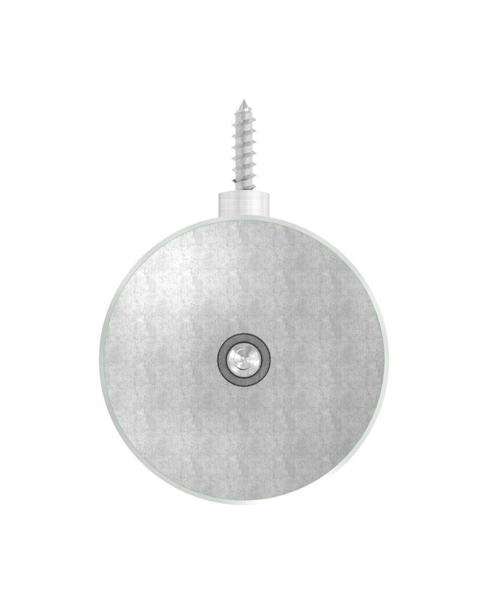 verschraubter Handlaufhalter mit Durchgangsbohrung, Stockschraube und Holzschraube, V2A