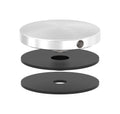 Glaspunkthalter Ø 62 mm selbst zusammenstellen, Oberteil inklusive Gummis, V2A