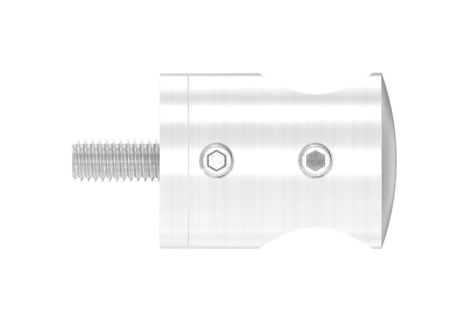 Querstabhalter Ø 25 mm, mit Durchgangsbohrung, V2A