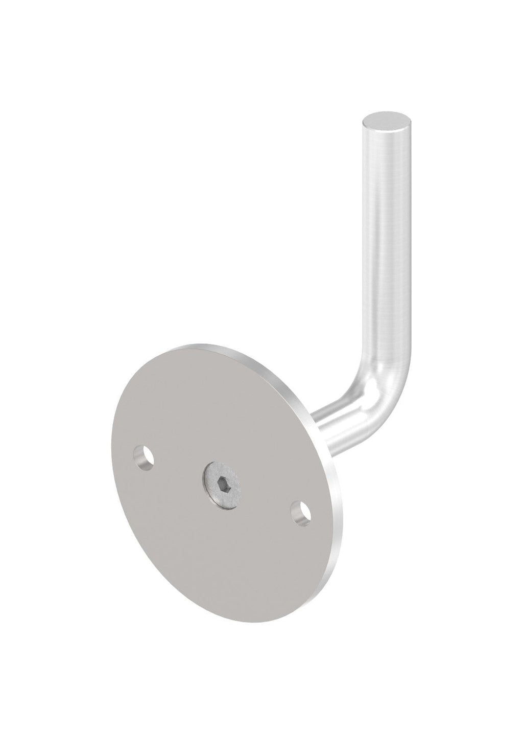verschraubter Handlaufhalter mit 2 Bohrungen, zum Anschweißen des Handlaufs, V2A / V4A