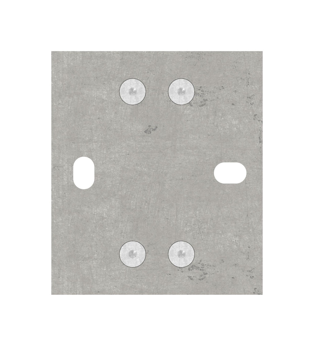 Edelstahl Wandbefestigung für Geländerpfosten zum Spannen, Platte 130 x 150 x 8 mm, V2A