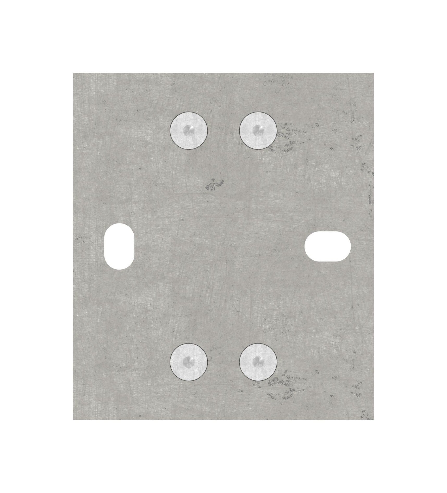 Edelstahl Wandbefestigung für Geländerpfosten zum Spannen, Platte 130 x 150 x 8 mm, V2A
