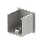 Endkappe flach für Quadrat-Nutrohr, V2A / V4A
