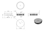 Zeichnung Rohrabschlussstopfen für Rohr Ø 42,4 x 2,0 mm
