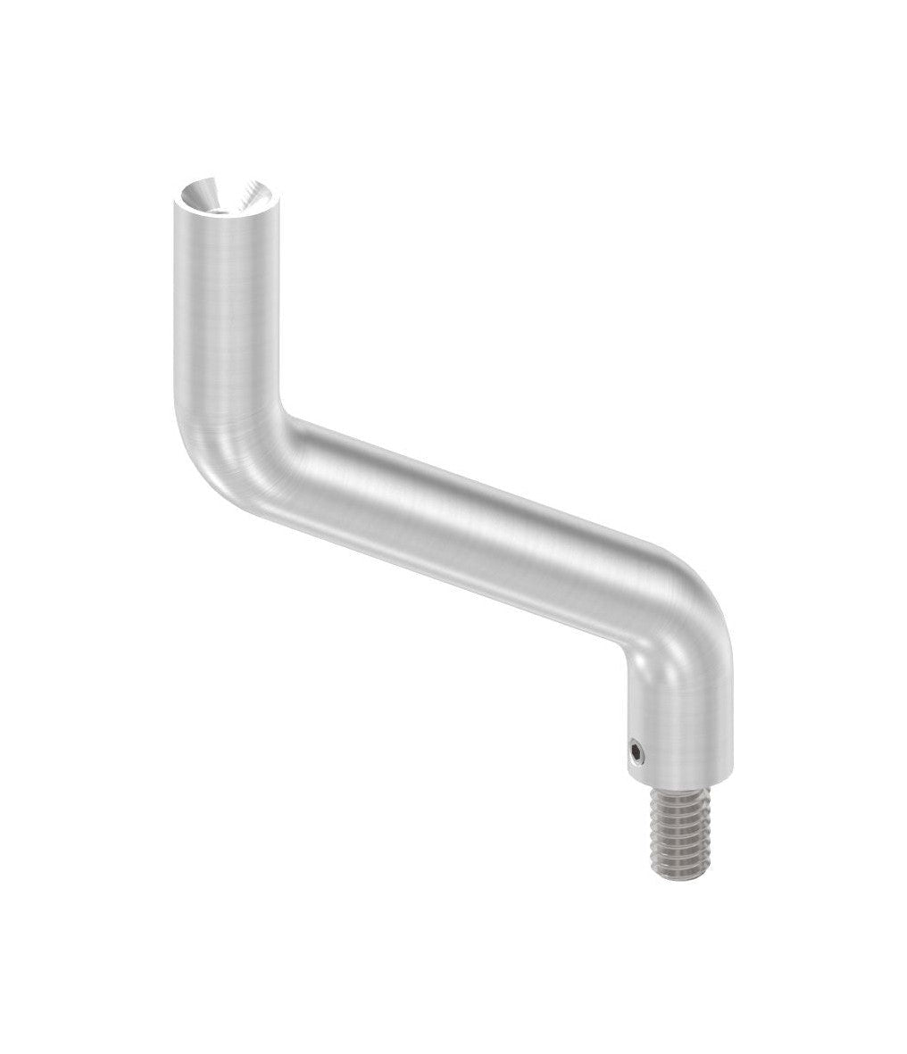 Bügel Edelstahl 2 x 30° gebogen, 360° drehbar,1 x Außengewinde, 1 x Innengewinde, V2A