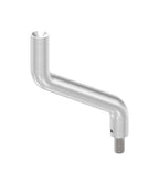 Bügel Edelstahl 2 x 30° gebogen, 360° drehbar,1 x Außengewinde, 1 x Innengewinde, V2A