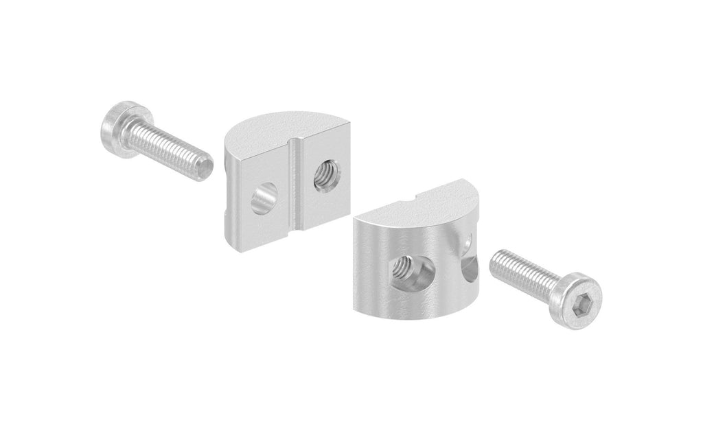 Rundklemme für Seil, 2-teilig, V4A