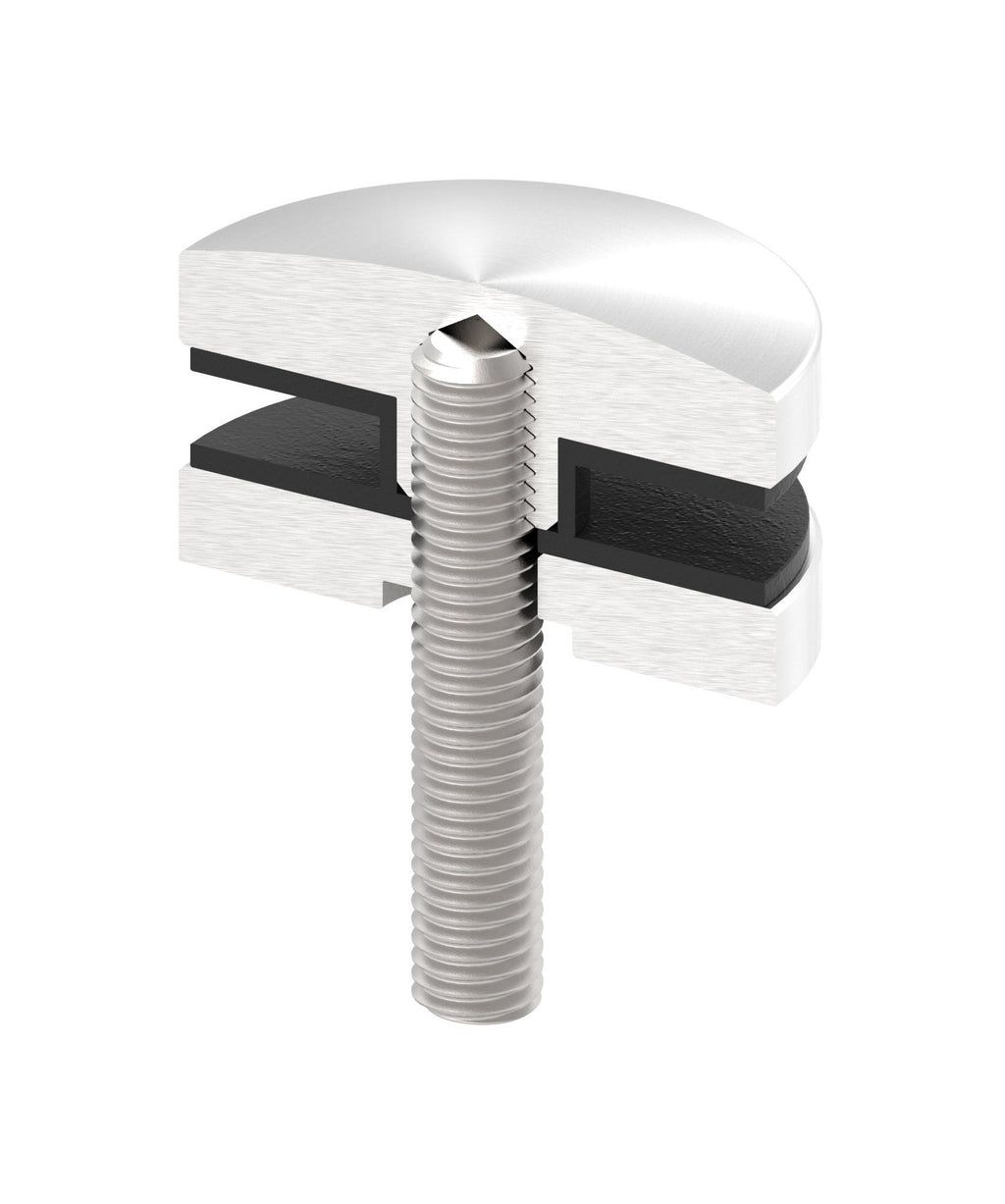 Glaspunkthalter Ø 52 mm, zu Vordachsystem Edelstahl