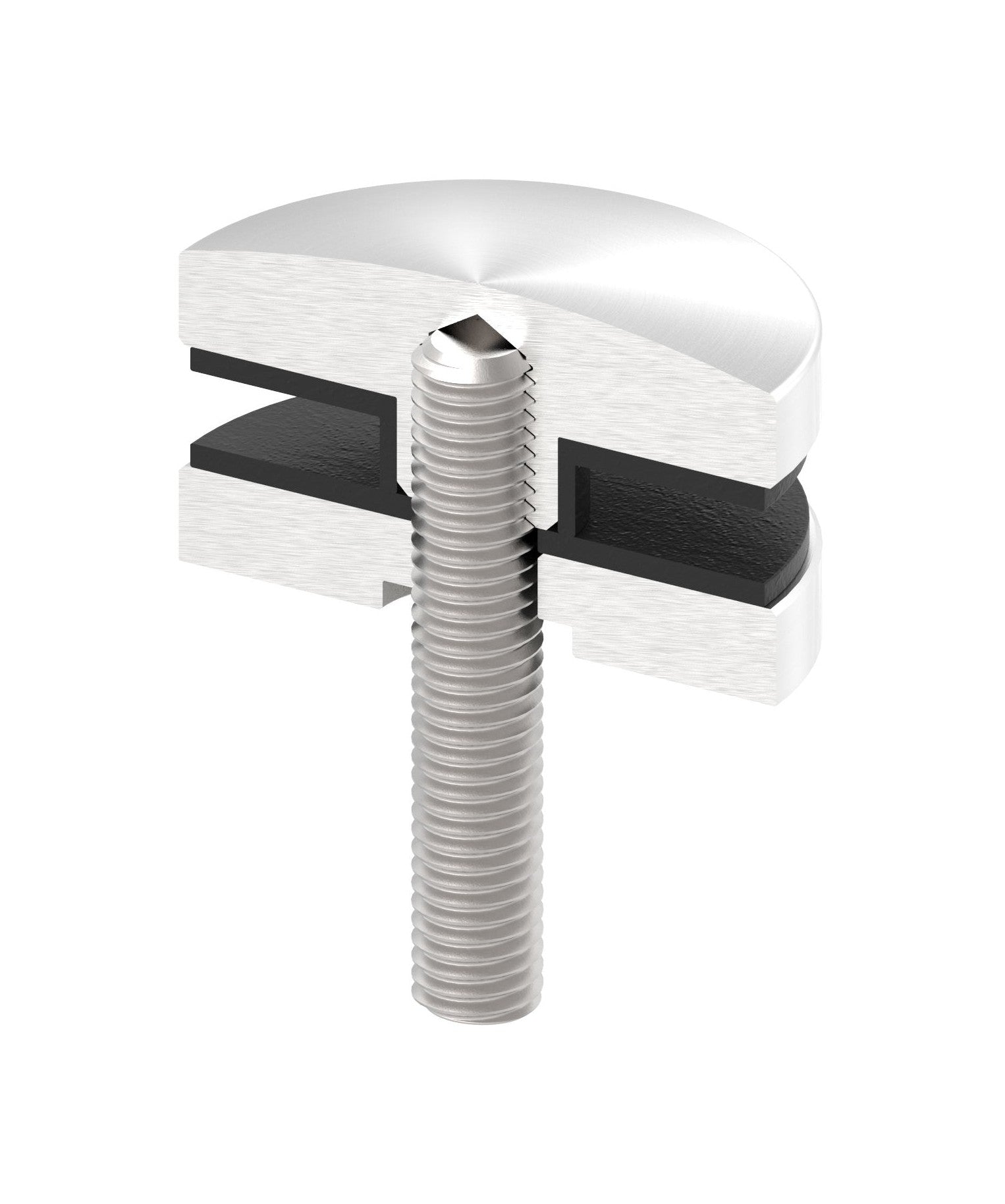Glaspunkthalter Ø 52 mm, zu Vordachsystem Edelstahl