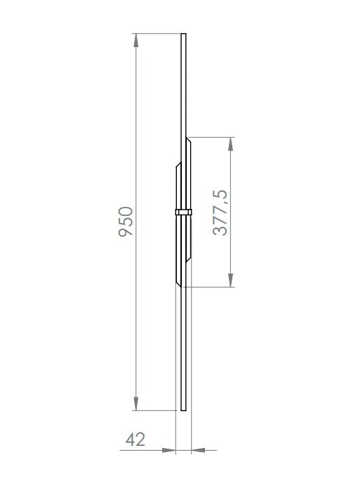 Designstab, Länge 950 mm, V2A