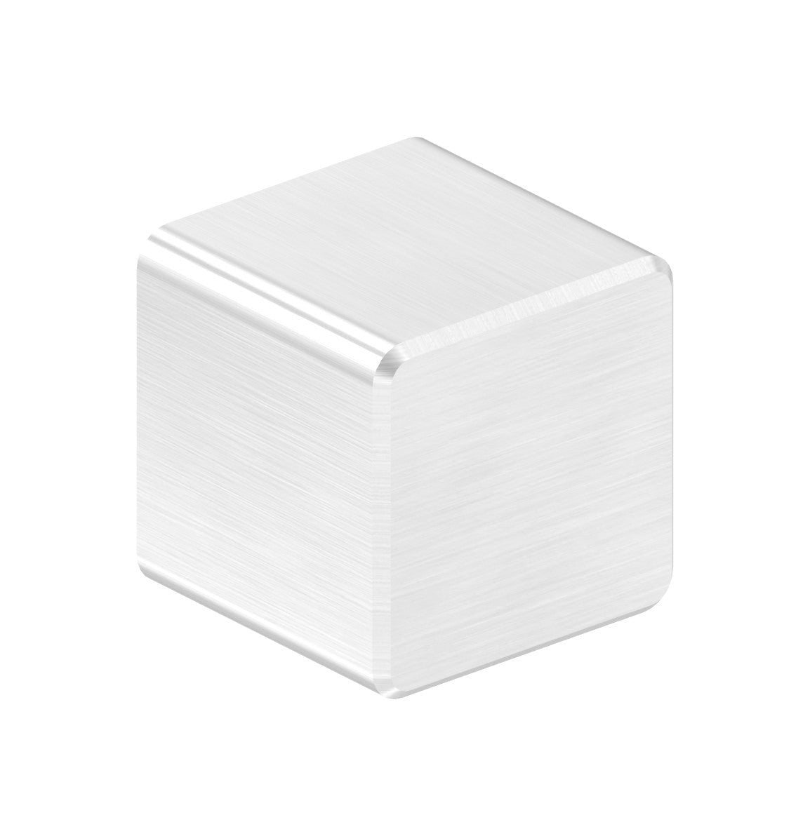 Edelstahl Endkappe flach, Vollmaterial, für Vierkantrohr, zum Kleben, V2A