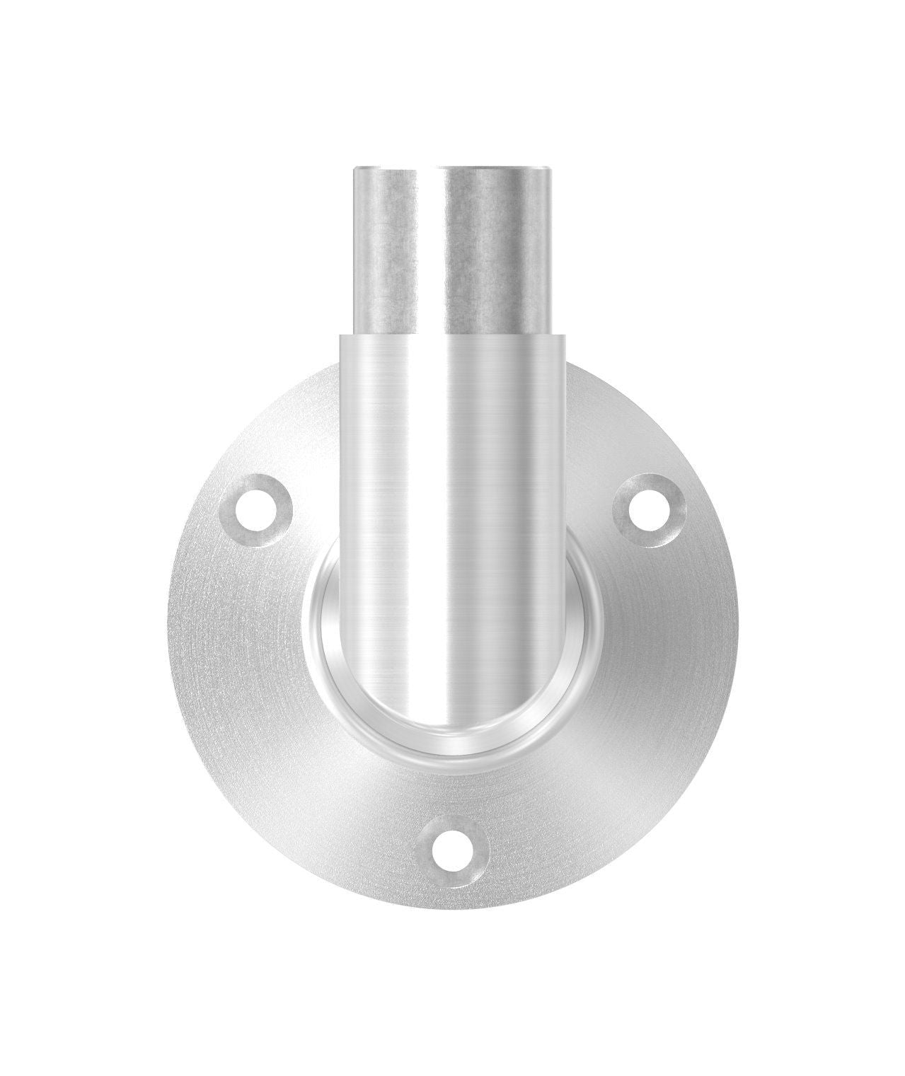 Edelstahl Wandhalter 90° für Rundrohre, eckige Form, zum Einstecken ins Rohr, V2A