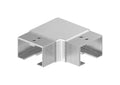 Eckbogen horizontal / Verlaufsecke 90° für Rechteck-Nutrohr 60 x 40 x 1,5 mm, V2A