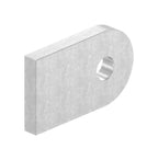 Edelstahl Anschweißlasche 50 x 30 x 6 mm, ungeschliffen, mit Rundloch, V2A