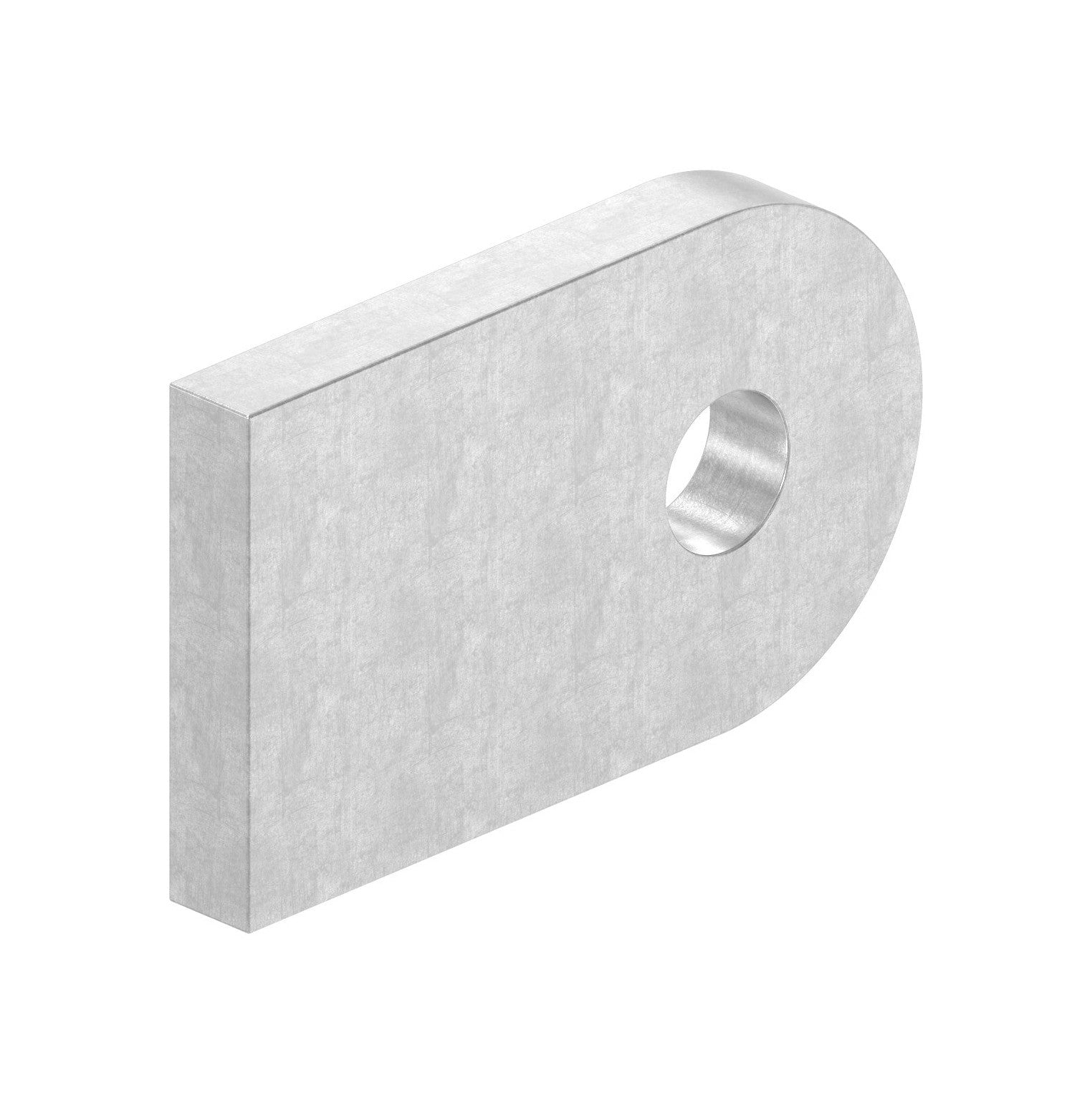 Edelstahl Anschweißlasche 50 x 30 x 6 mm, ungeschliffen, mit Rundloch, V2A