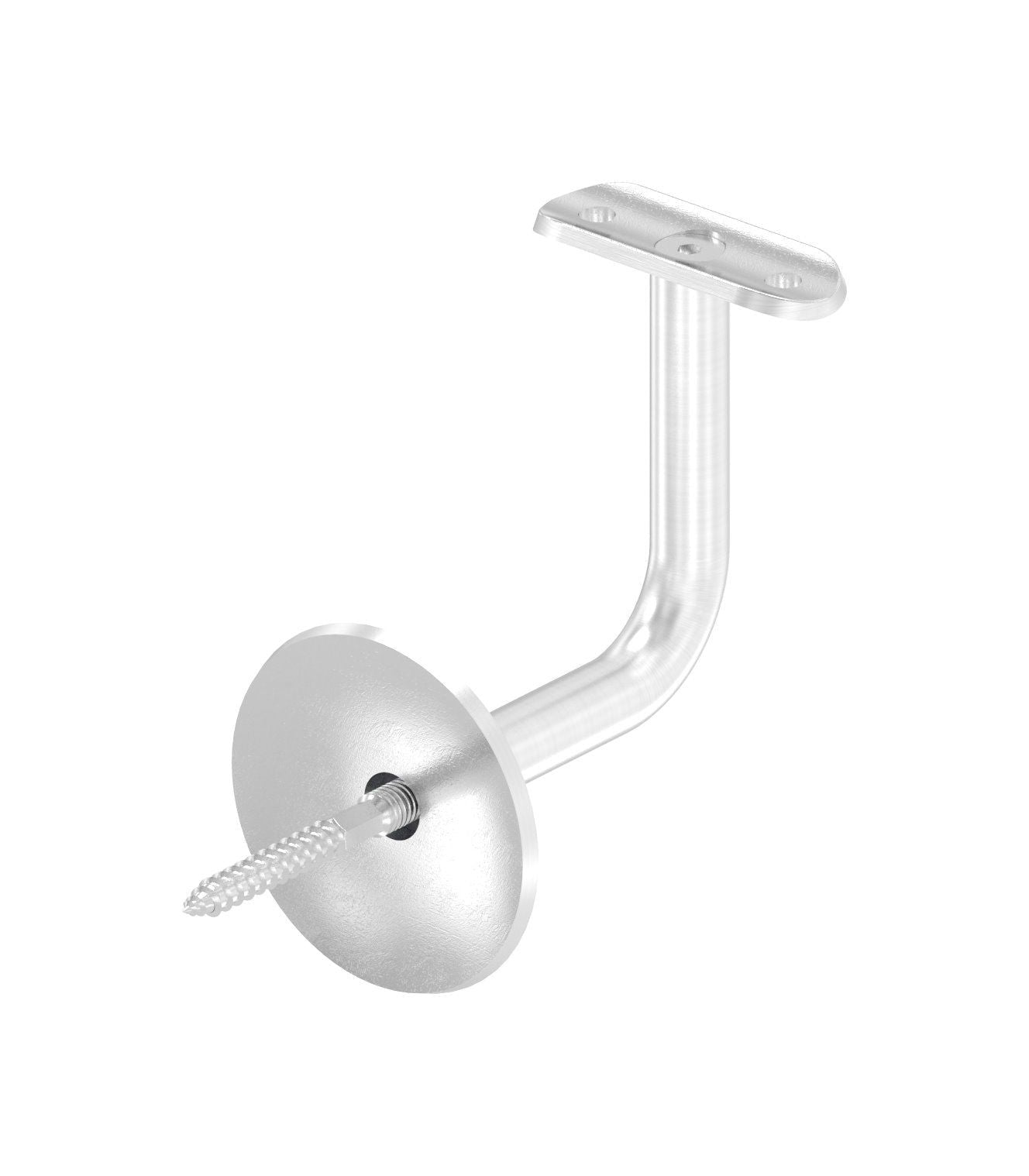 -AKTION- Handlaufhalter mit Stockschraube und Anschlussplatte, zum Anschrauben des Handlaufs, V2A