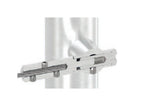 Querstabhalter Ø 22 mm, mit Durchgangsbohrung, V2A / V4A