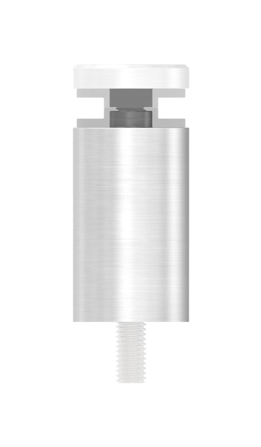 Ansicht Glaspunkthalter Ø 30 mm komplett mit Oberteil, Unterteil und Gewindestift