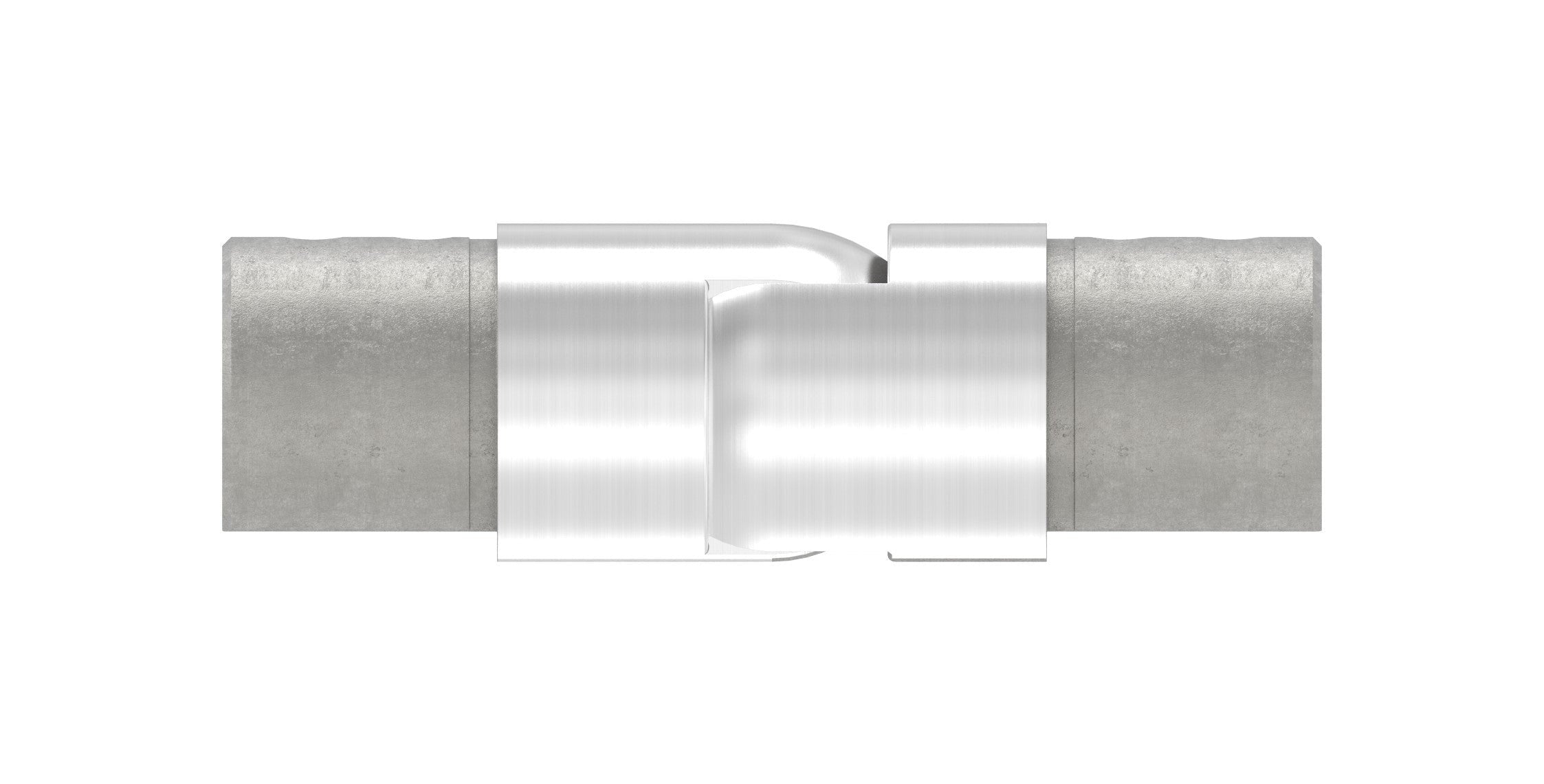flexibler Verbinder für Rund-Nutrohr, abwärts 25-55°, V2A / V4A