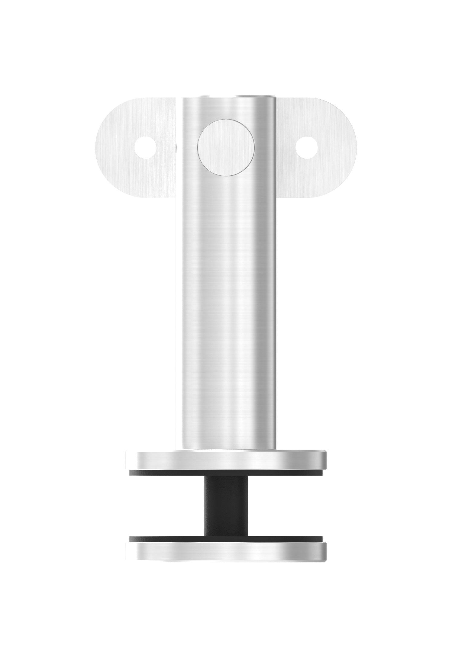 höhenverstellbarer Handlaufhalter für Glas, mit Halteplatte, zum Anschrauben des Handlaufs, V2A
