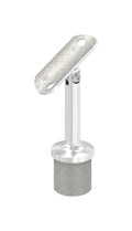 Handlaufstütze Edelstahl aus einem Stück, mit Gelenkstift und Handlaufanschlussplatte, V2A / V4A
