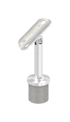Handlaufstütze Edelstahl aus einem Stück, mit Gelenkstift und Handlaufanschlussplatte, V2A / V4A
