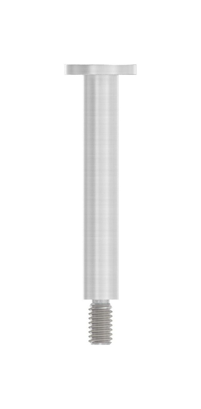 Handlaufstütze zum Schrauben, Stift mit Außengewinde M8 und Handlaufanschlussplatte, V2A