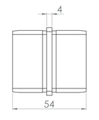 Edelstahl Verbinder Rechteckrohr-Verbinder, zum Einstecken ins Rohr, V4A