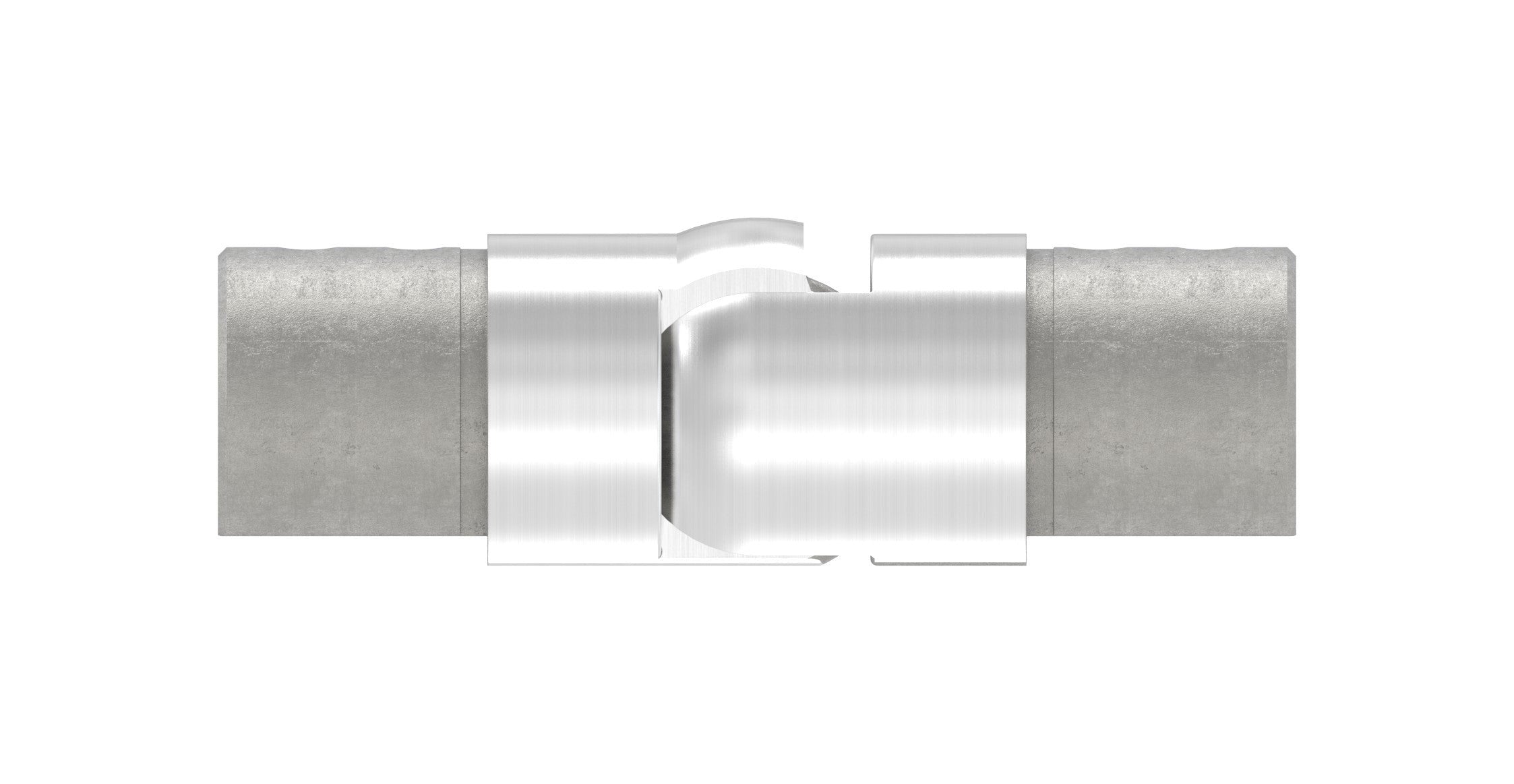 flexibler Verbinder für Rund-Nutrohr, aufwärts 25-55°, V2A / V4A
