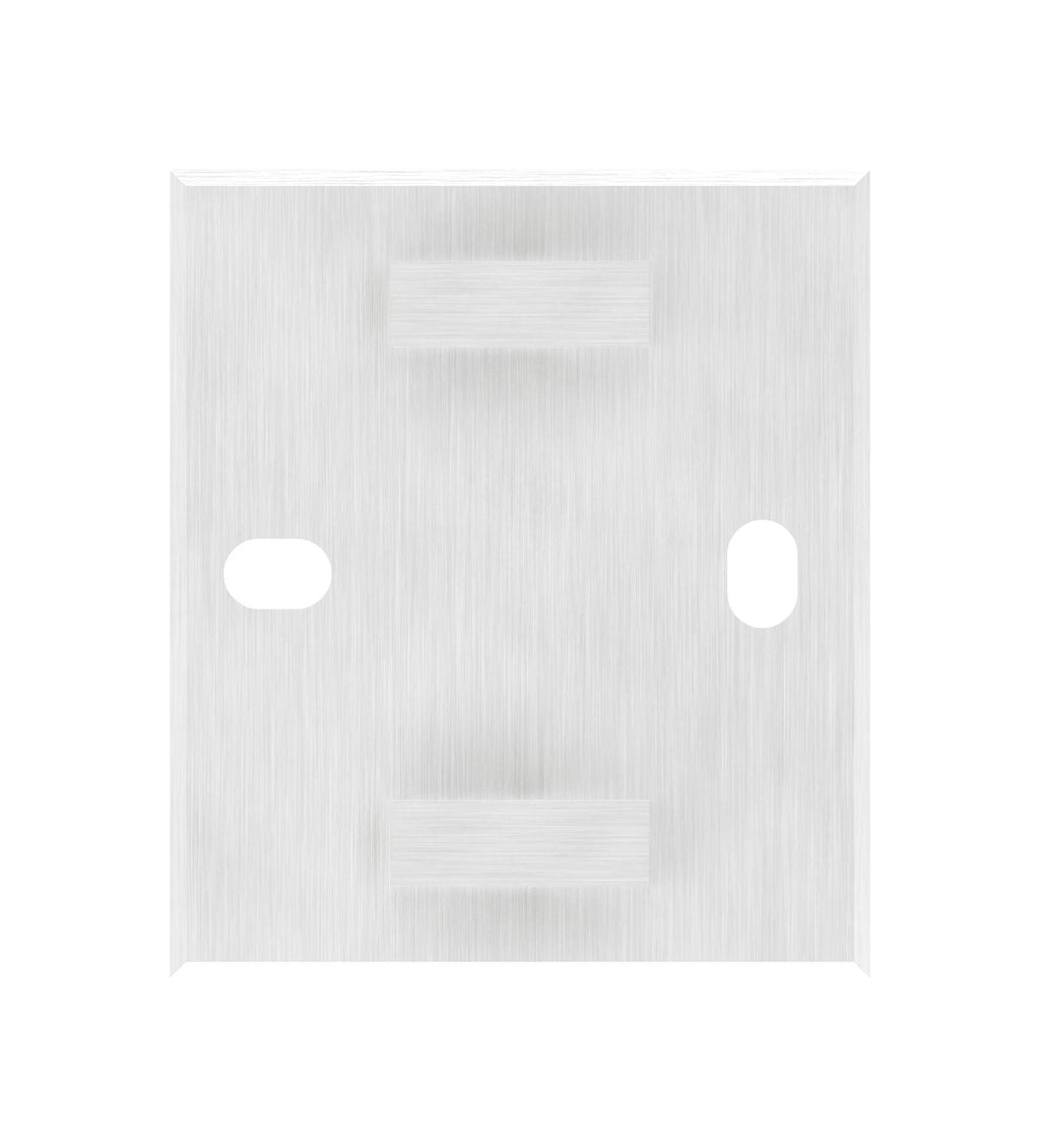 Edelstahl Wandbefestigung für Geländerpfosten zum Spannen, Platte 130 x 150 x 8 mm, V2A