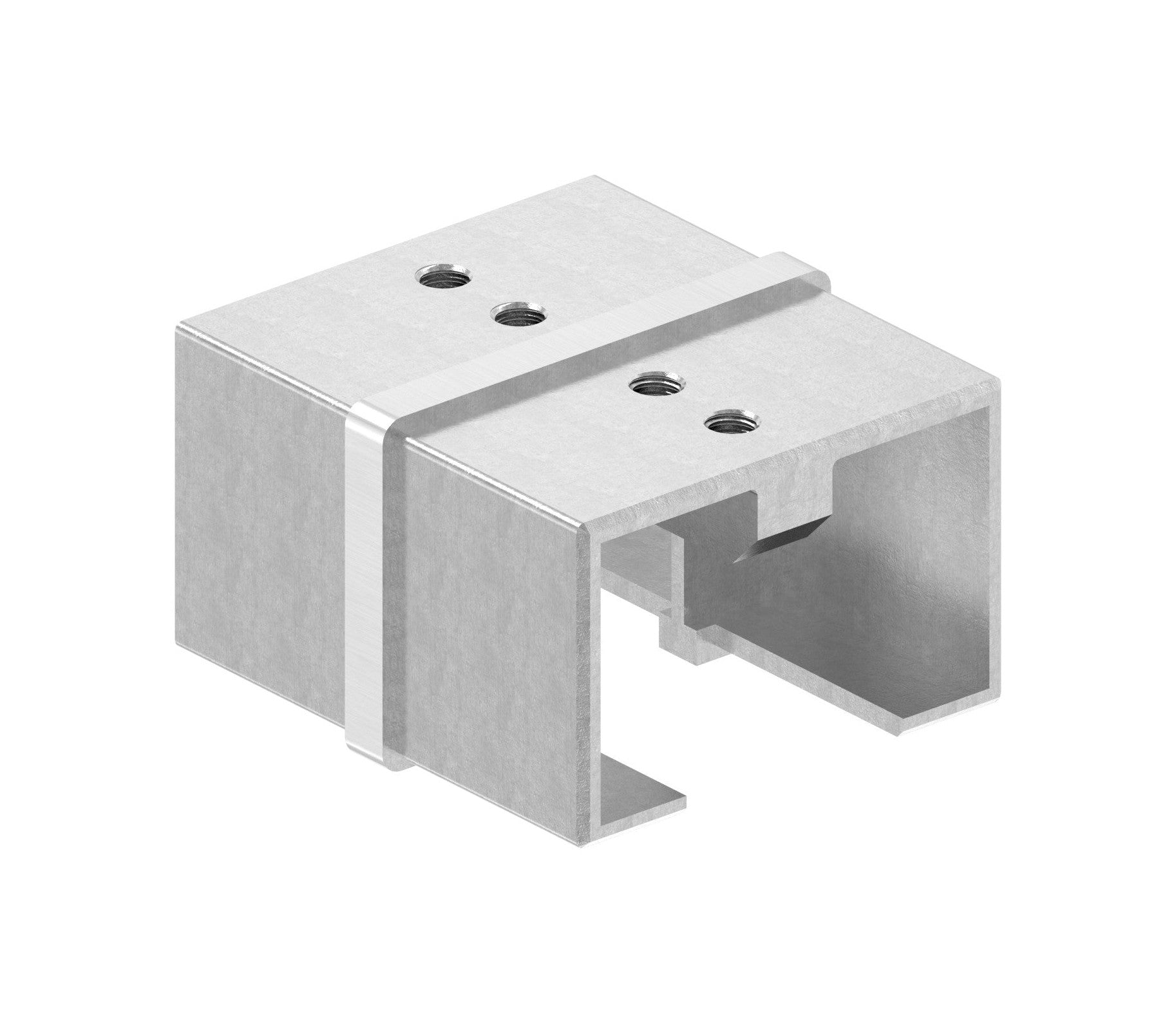 Rohrverbinder für Rechteck-Nutrohr 60 x 40 x 1,5 mm, V2A