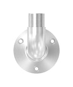 Edelstahl Wandhalter 90° für Rundrohre, abgerundete Form, zum Einstecken ins Rohr, V2A