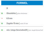 Glaspunkthalter Ø 30 mm selbst zusammenstellen, Oberteil inklusive Gummis, V2A