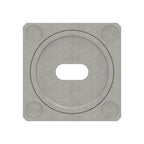 Wandhalter für Quadrat-Nutrohr 40 x 40 x 1,5 mm, rechts oder links, V4A