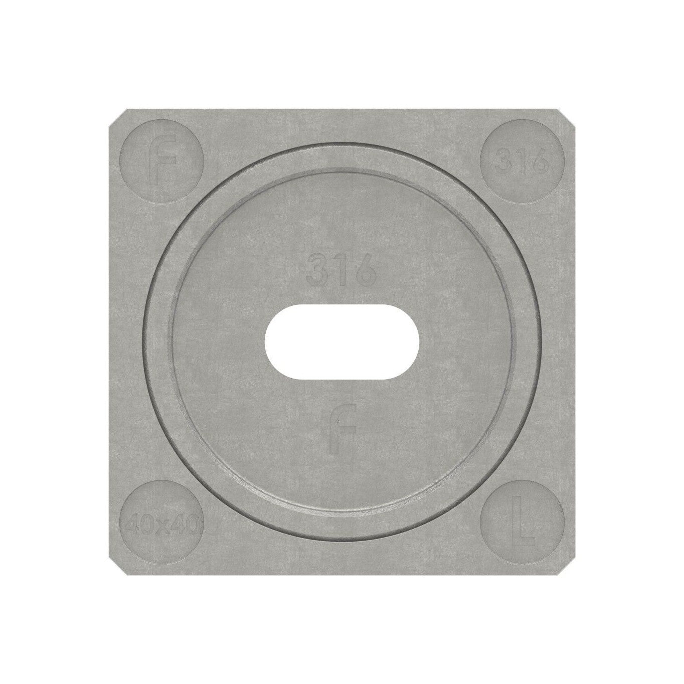 Wandhalter für Quadrat-Nutrohr 40 x 40 x 1,5 mm, rechts oder links, V4A