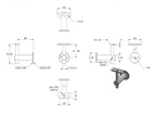 Zeichnung Handlaufhalter mit Anschlussplatte Ø 42,4 mm
