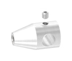 Querstabhalter aus einem Stück mit Gewinde M6, mit Durchgangsbohrung, V2A